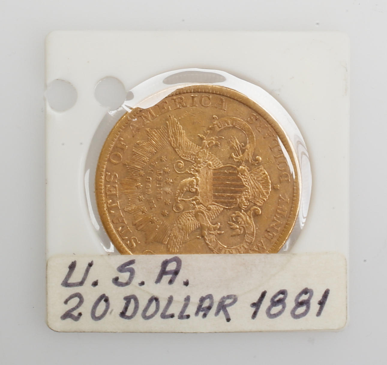 GULDMYNT, 20 dollar, USA, 1881.