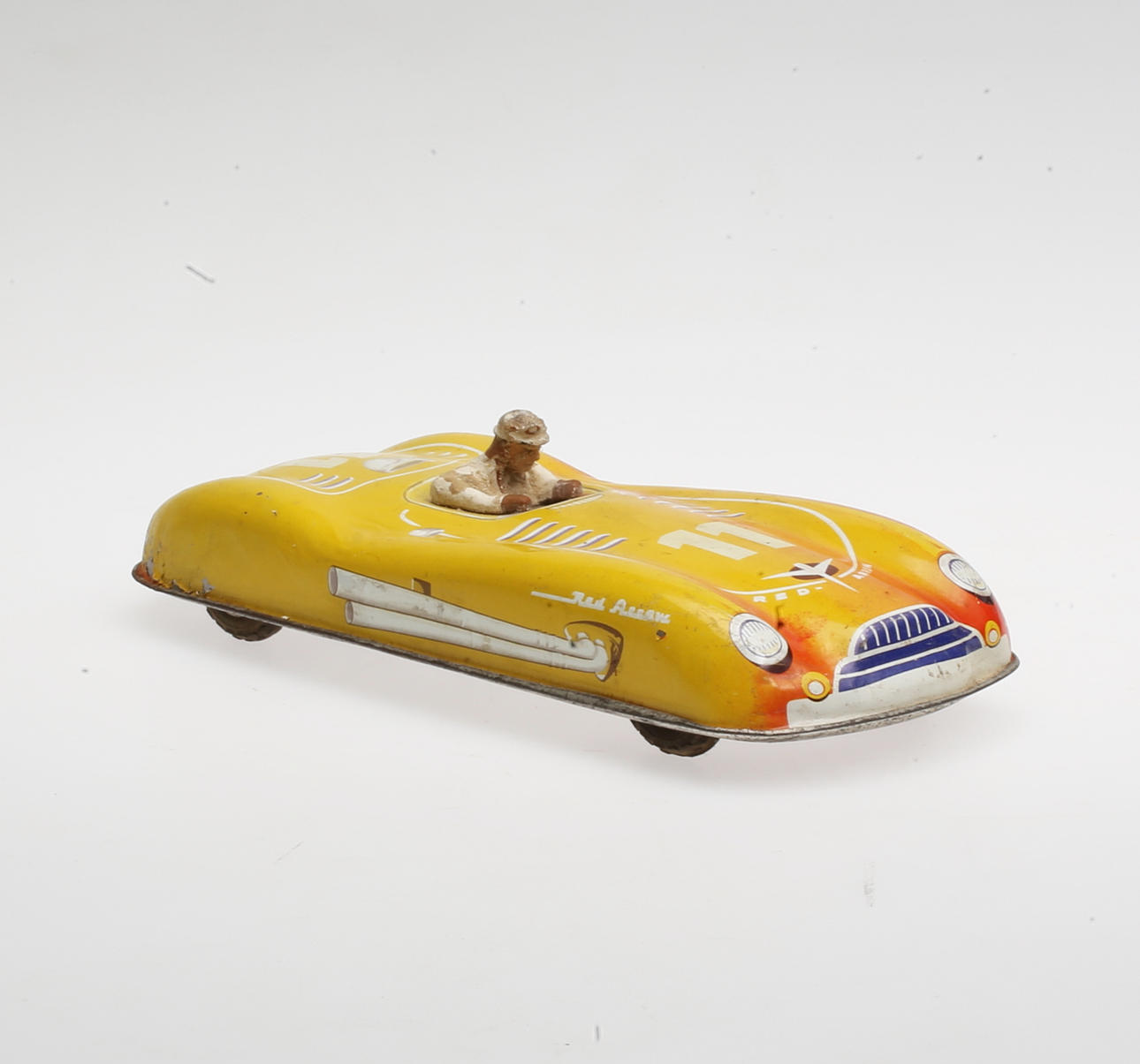 PLÅTLEKSAK, bil, "Red Arrow", Tyskland, 1950-tal.