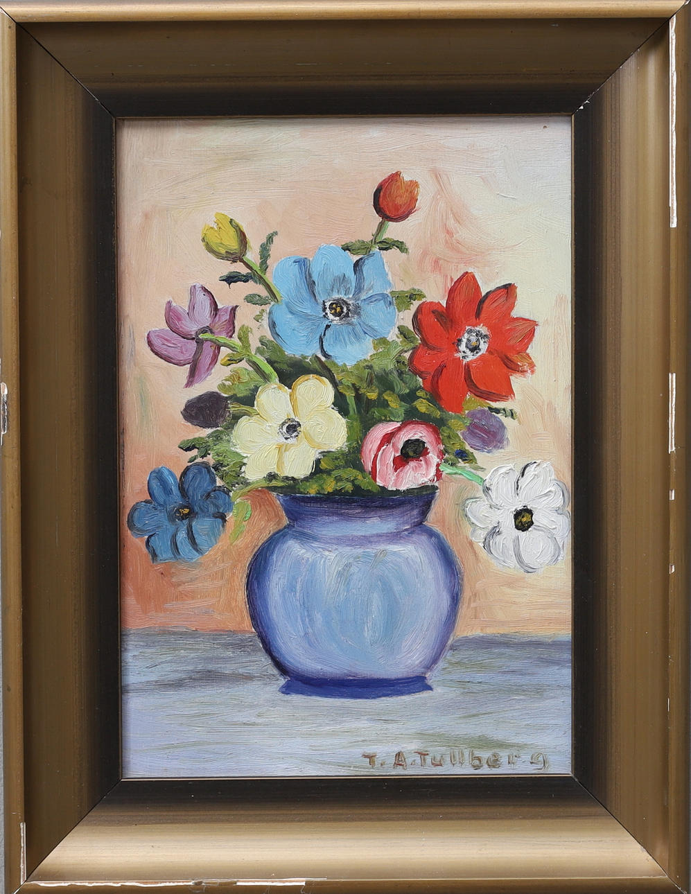 OIDENTIFIERAD KONSTNÄR. oil on panel, signed T.A. Tullberg.
