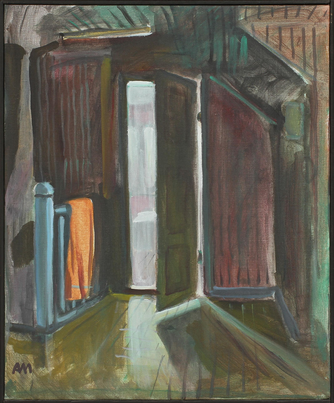 ARNE MALMBORG. Interiör, olja på duk, monogramsignerad.