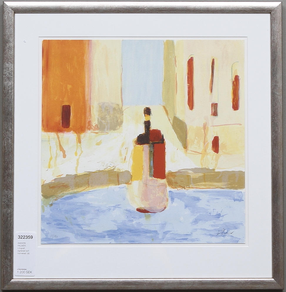 ANDERS PALMÉR. Litografi, signerad och numrerad.