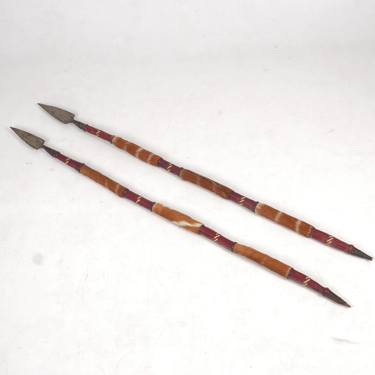 Two African spears, 20th century.