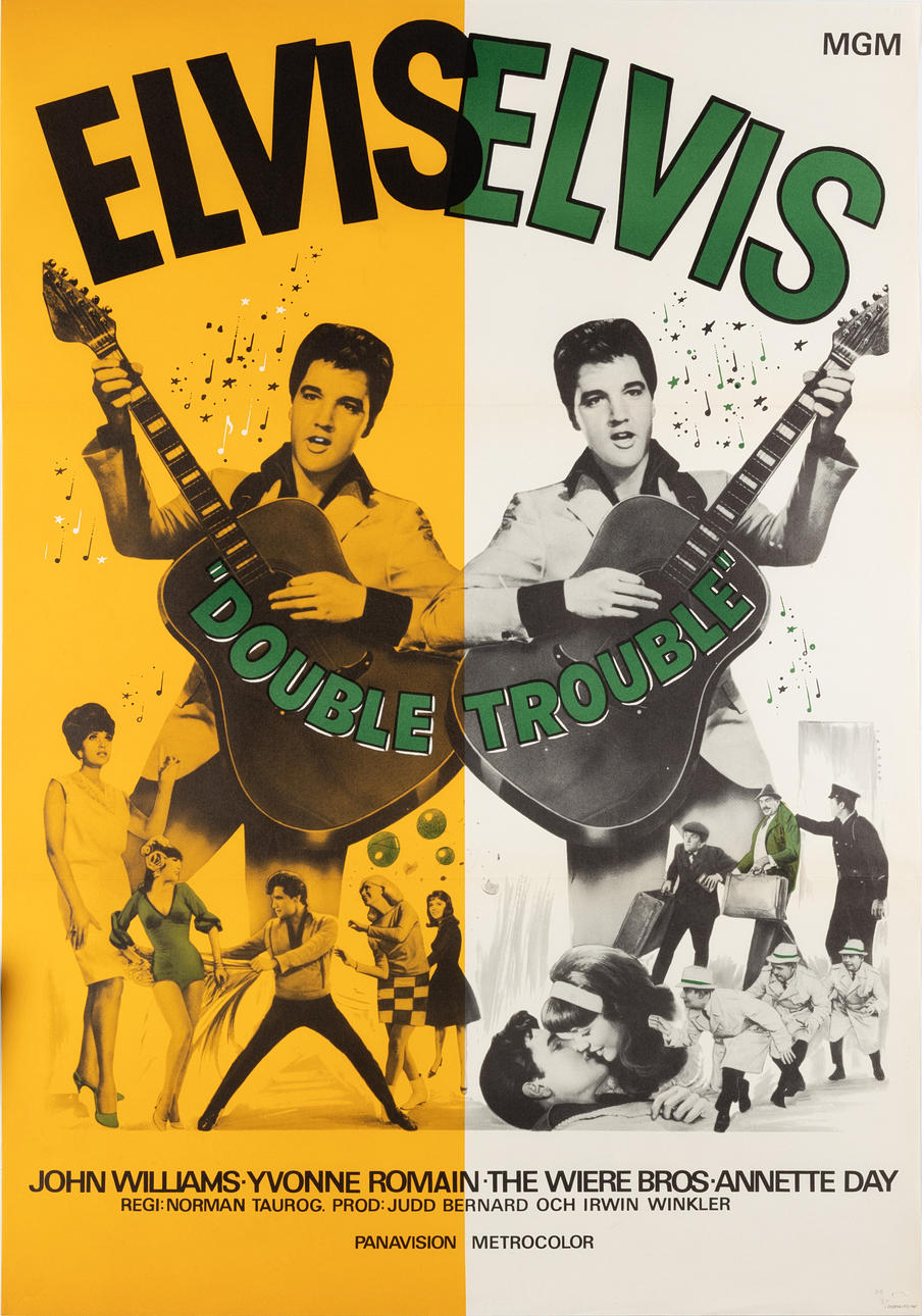 MOVIE POSTERS, 4 pcs, Elvis Presley “Double Trouble”, “Girl Happy