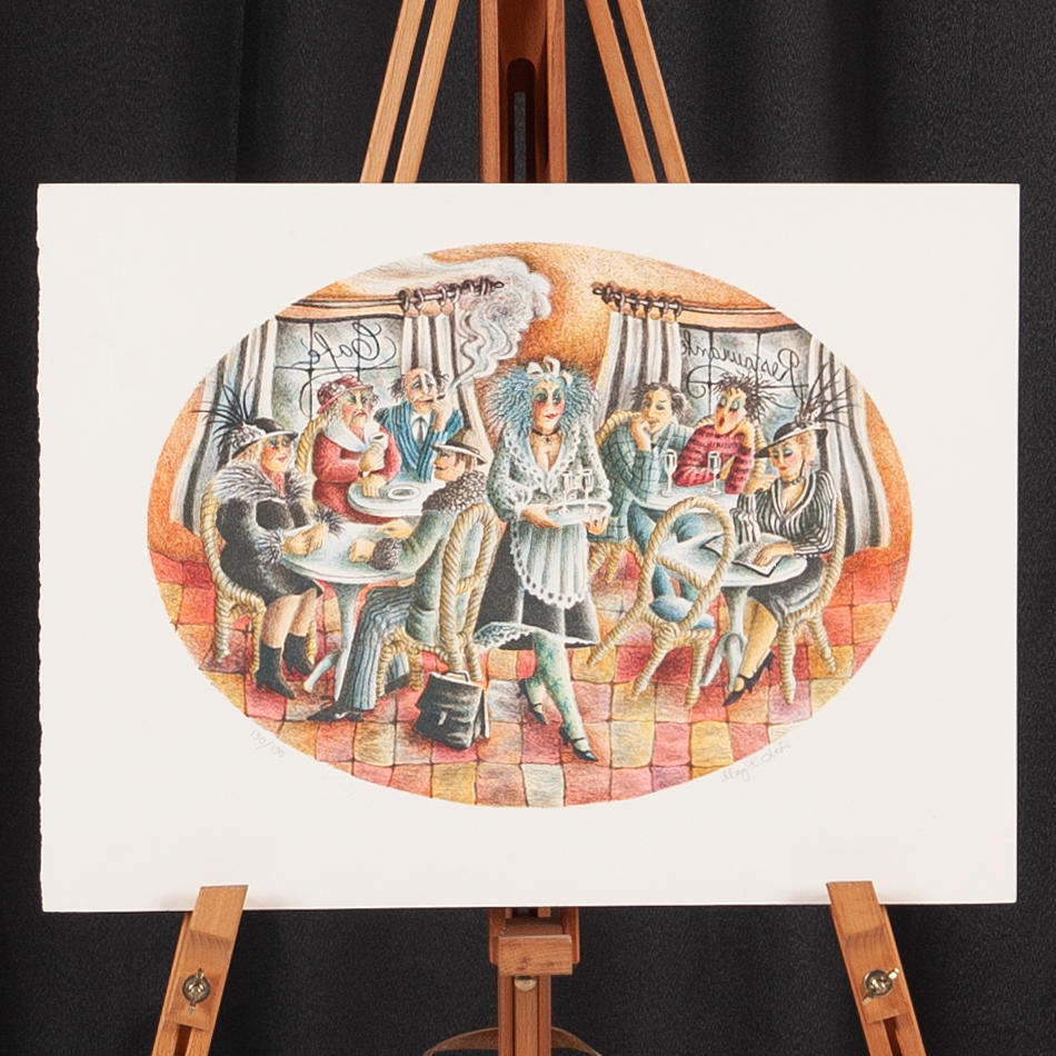 MAY K LEÓN. Lithograph in colours, signed, numbered 130/190.