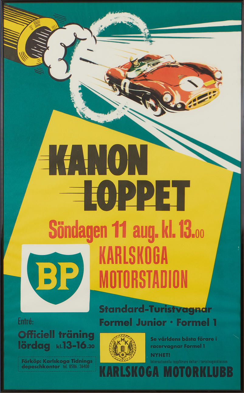 MOTORAFFISCH, BP, "Kanonloppet", Karlskoga.