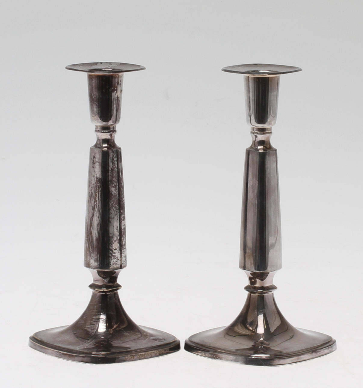 LJUSSTAKAR, 1 par, silver, T Eldh, Ceson, 1989.