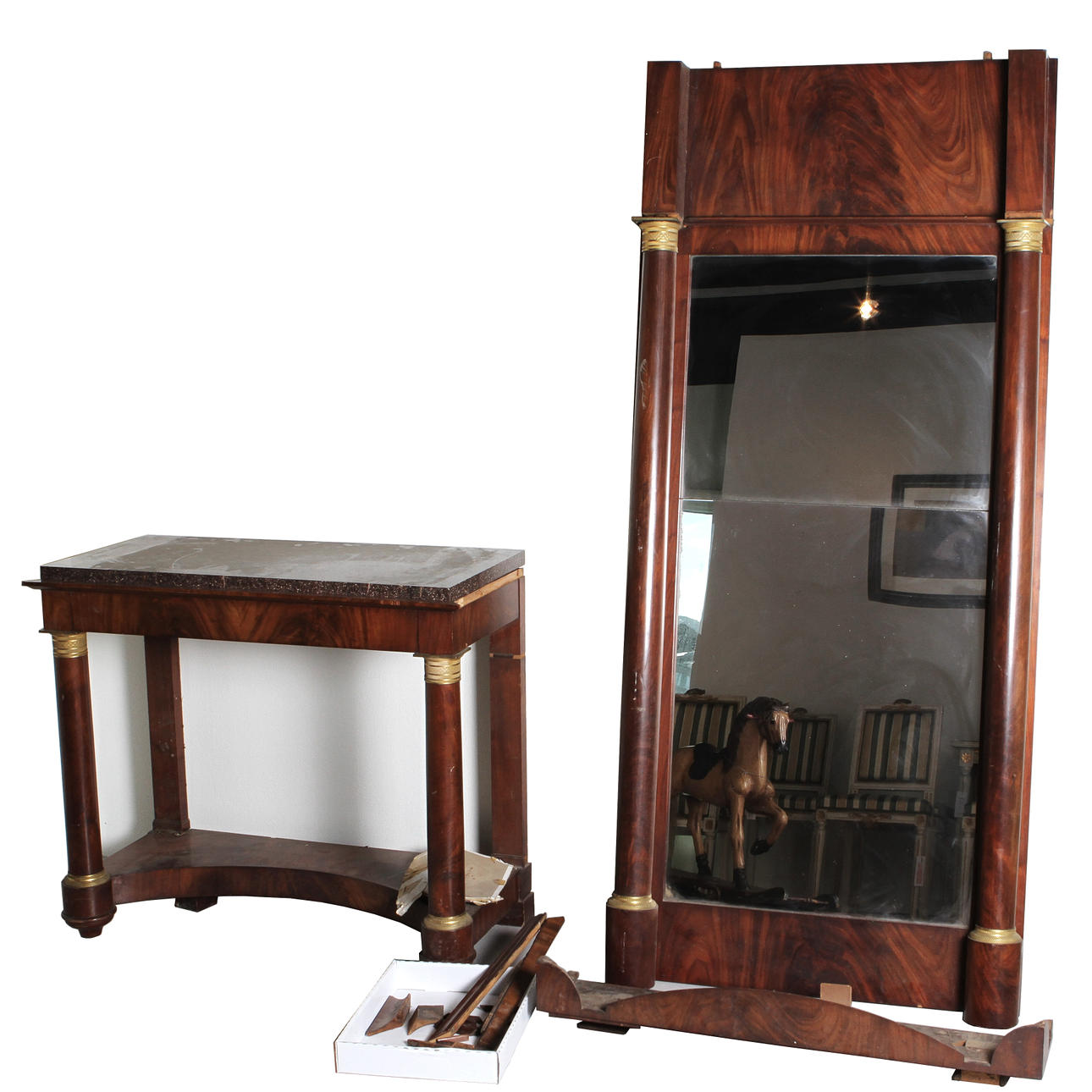 SPEGEL med KONSOLBORD, Stockholmsarbete i empire.