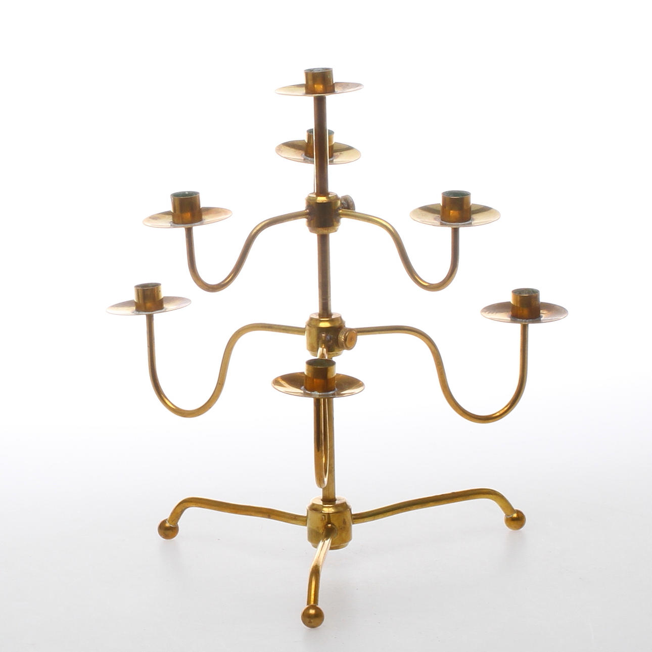 KANDELABER, mässing, omkring 1900-talets mitt.