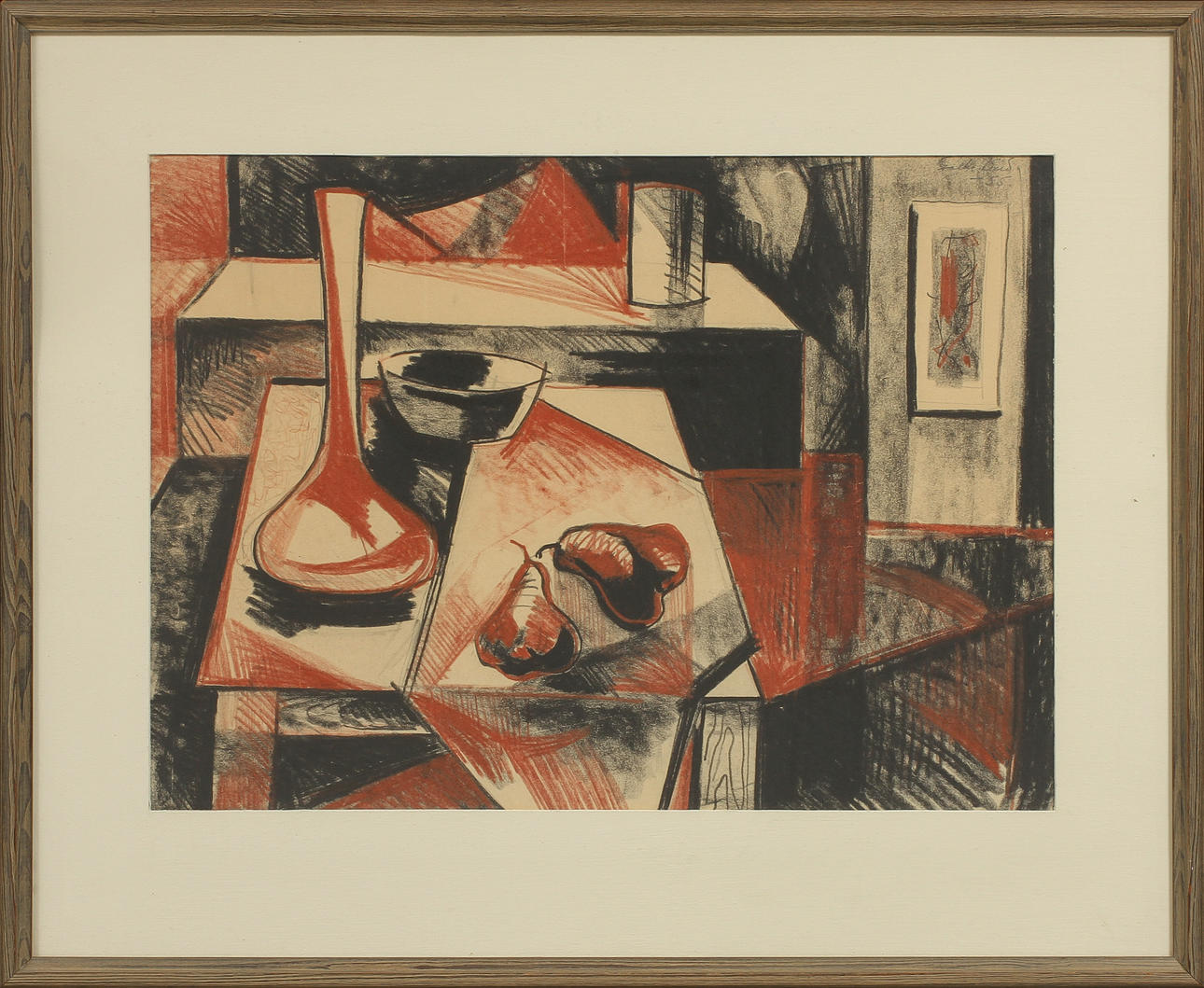 FOLKE LIND. Krita på papper, signerad och daterad 55.