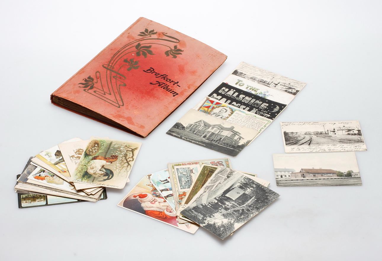 VYKORT, 1900-tal, bl.a. järnvägsstationer.