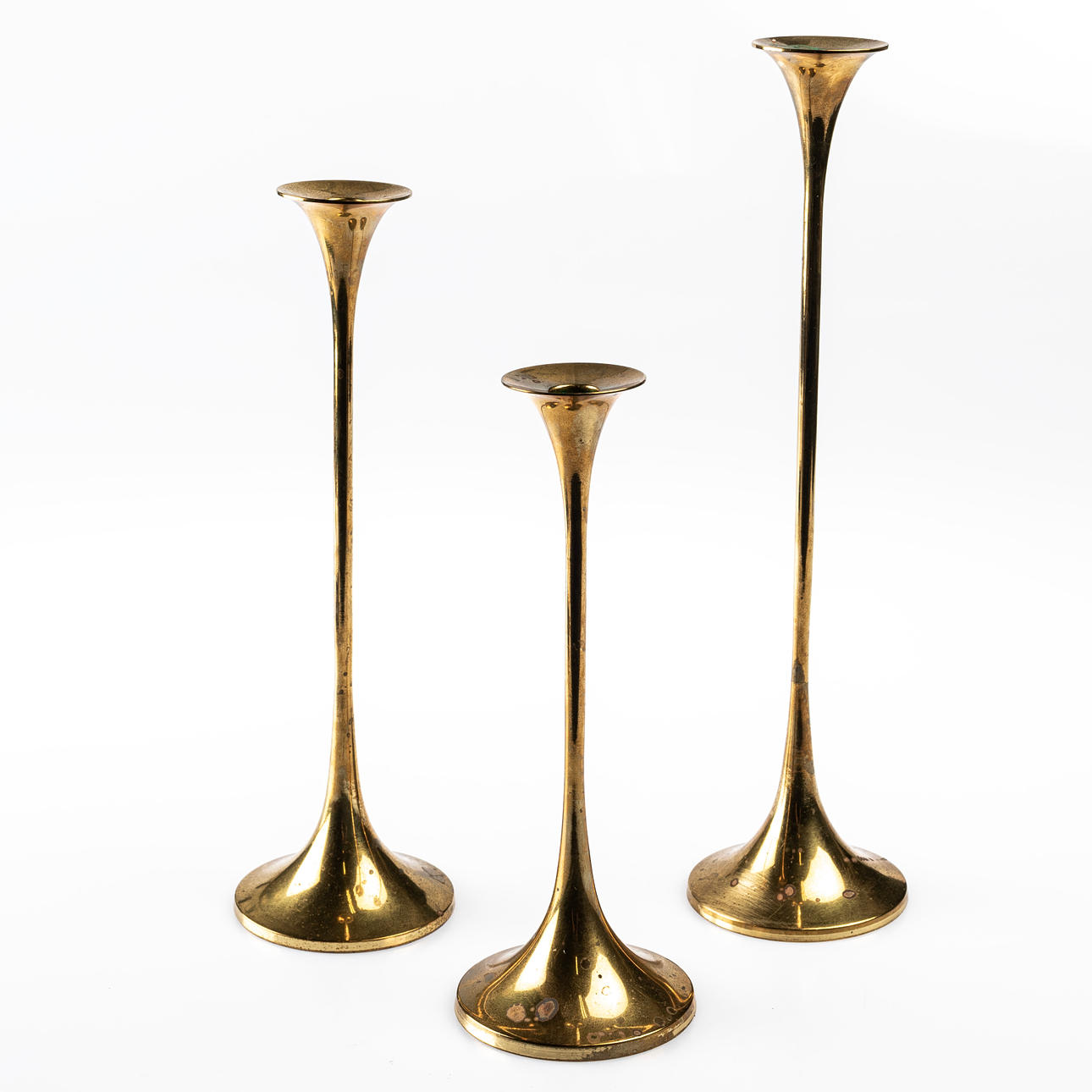 LJUSSTAKAR, 3st, mässing, Gnosjö.