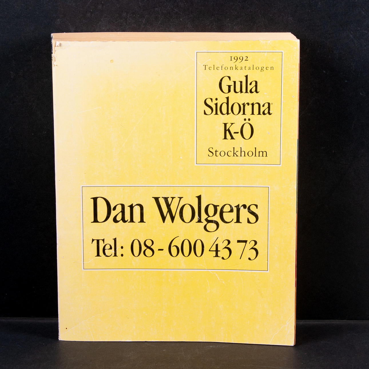 DAN WOLGERS. Telefonkatalog, 1992.