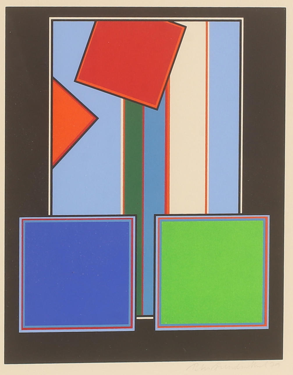 PETER FREUDENTHAL. Lithograph in colours, signed and dated -79.