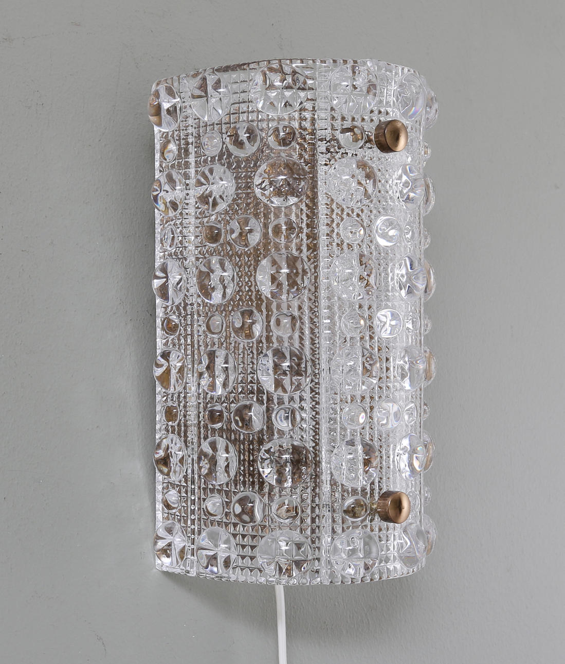 VÄGGLAMPA, glas, Carl Fagerlund, Orrefors.