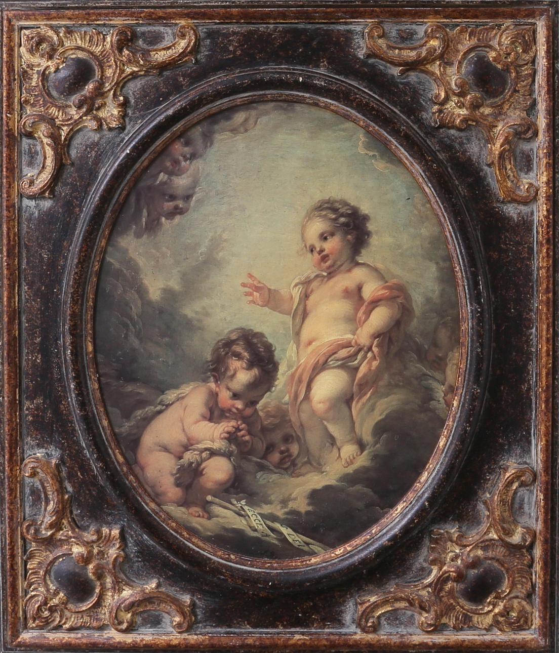 TAVLA, tryck, änglamotiv, 1900-tal.