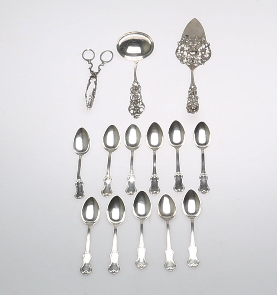 SILVERFÖREMÅL,bestick,14 stycken.