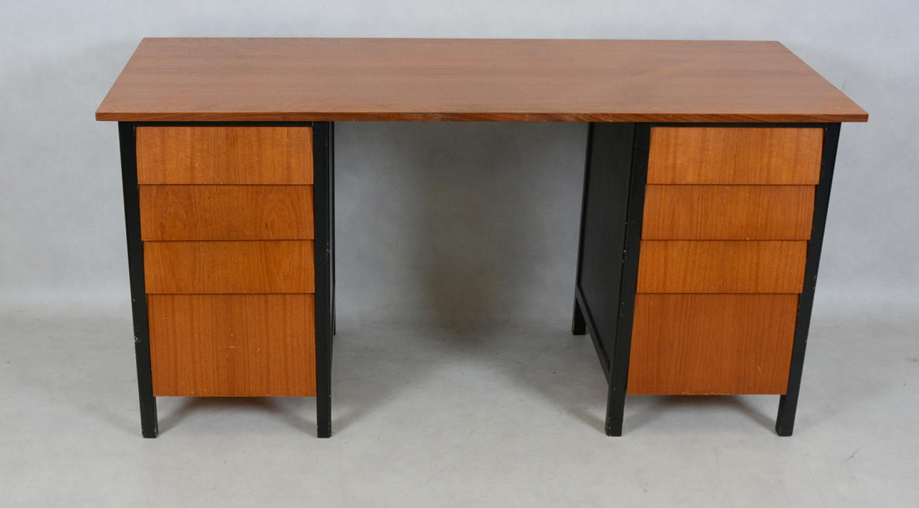 SKRIVBORD TEAKFANÉR, 1950/60-tal.
