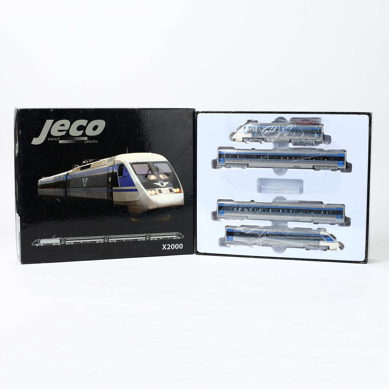 JECO X2-A112, SJ X2000 Blå 4-set, digital, originalförpackning.