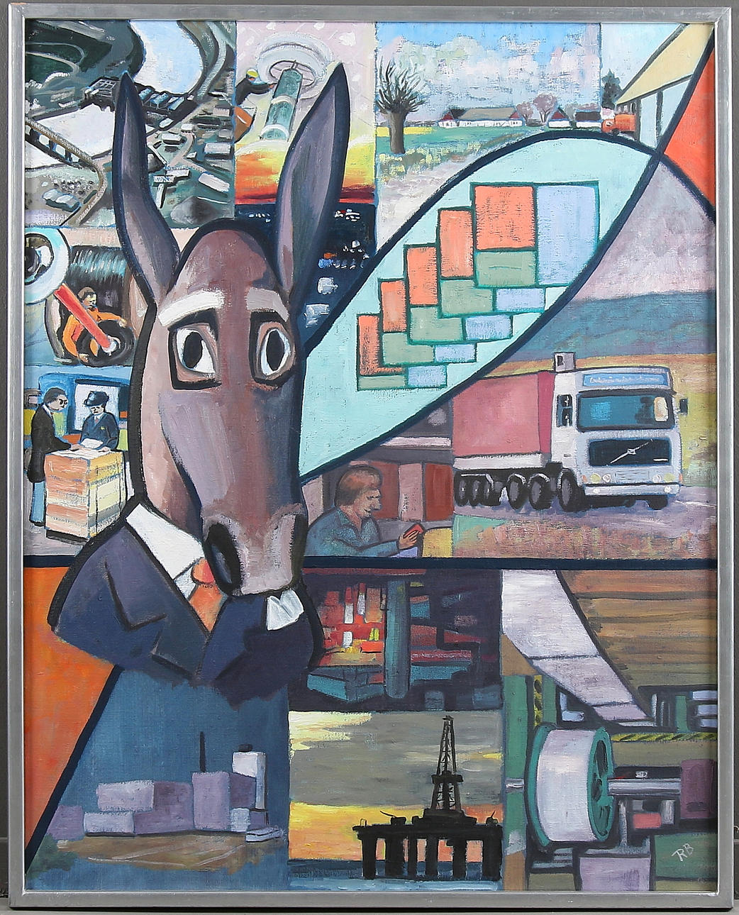 RYNO BOLMGREN. Beslutsfattaren, olja på duk, signerad och daterad 1984.