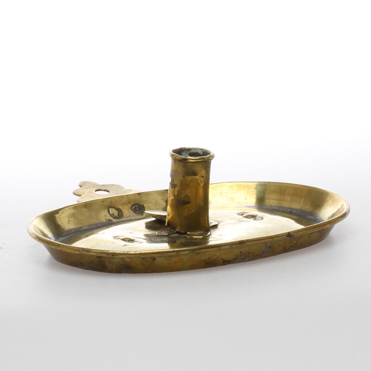 LJUSPLÅT, mässing, 17/1800-tal.