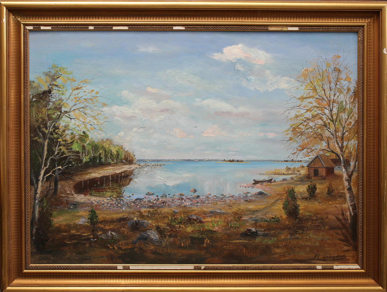 JUSTUS LUNDEGÅRDH. oil on panel, signed.