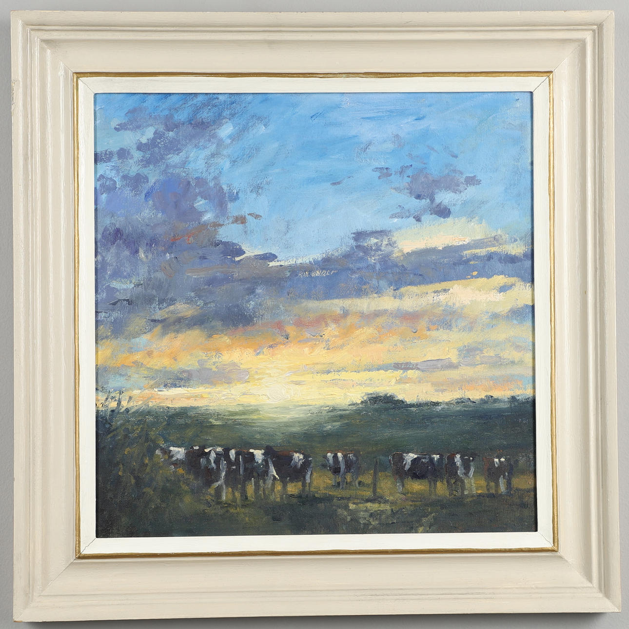 COLIN WILLEY (B.1972). SUNSET AND COWS.