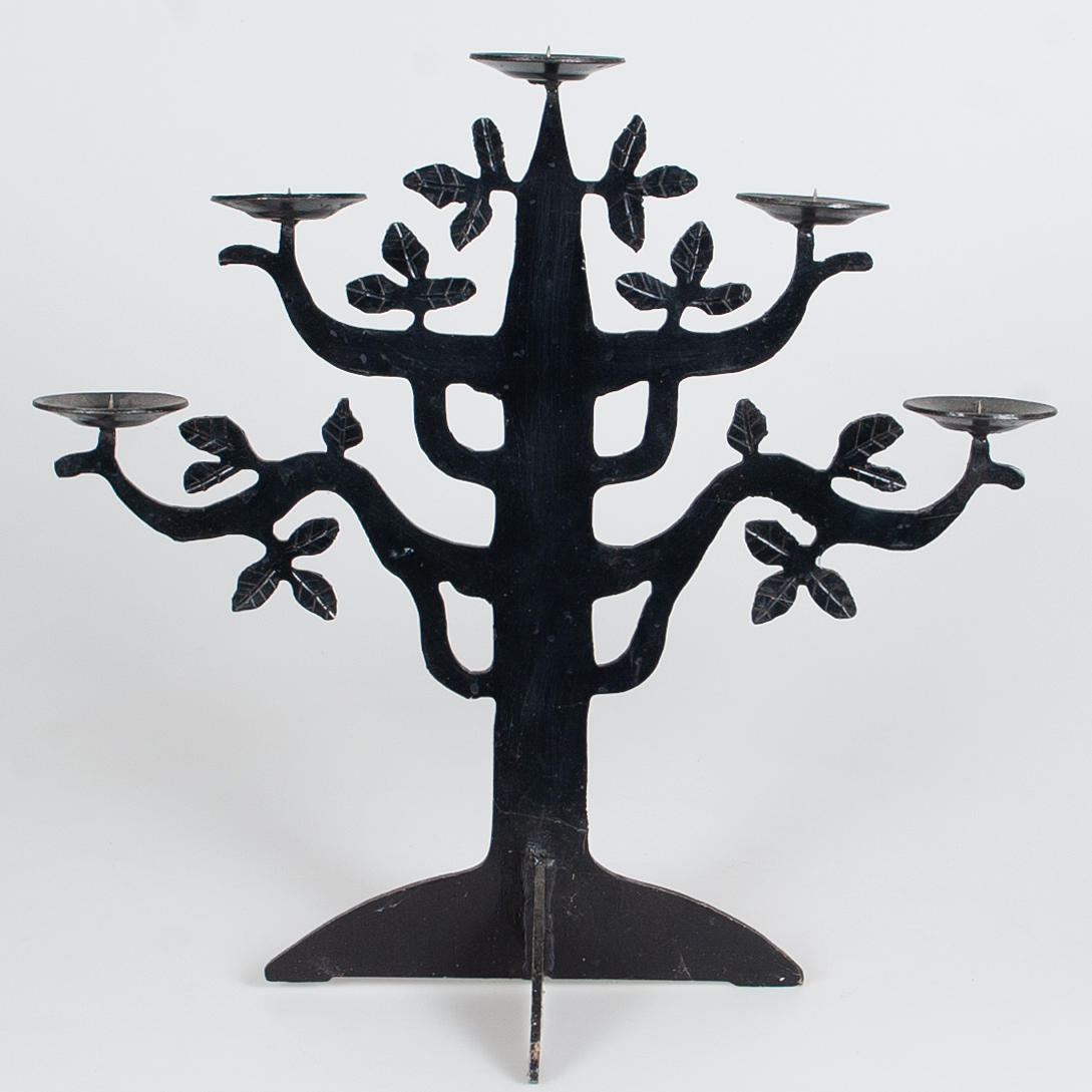 Candelabro, «Árbol de la vida», forja.