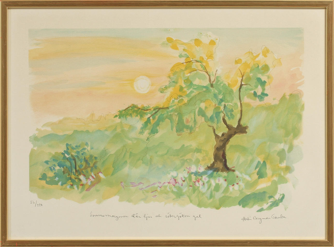 ASTRI TAUBE. Färglitografi, signerad och numrerad 56/220.