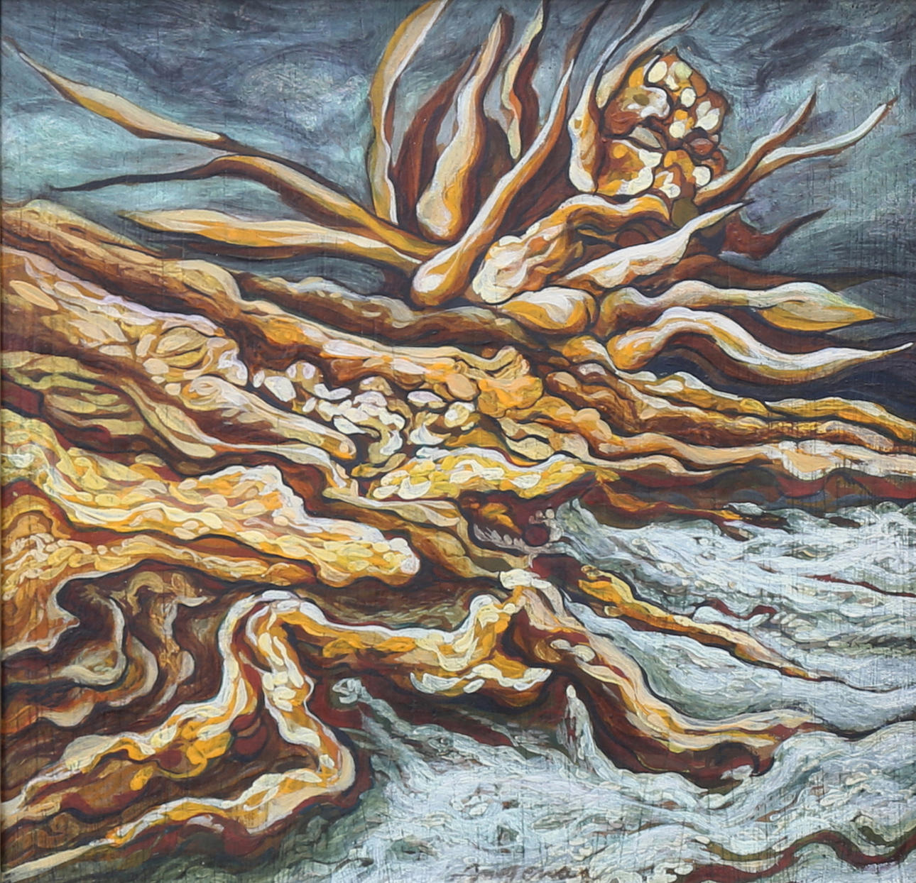 INGEMAR PETTERSSON. “Gold”. Oil on panel, signed.