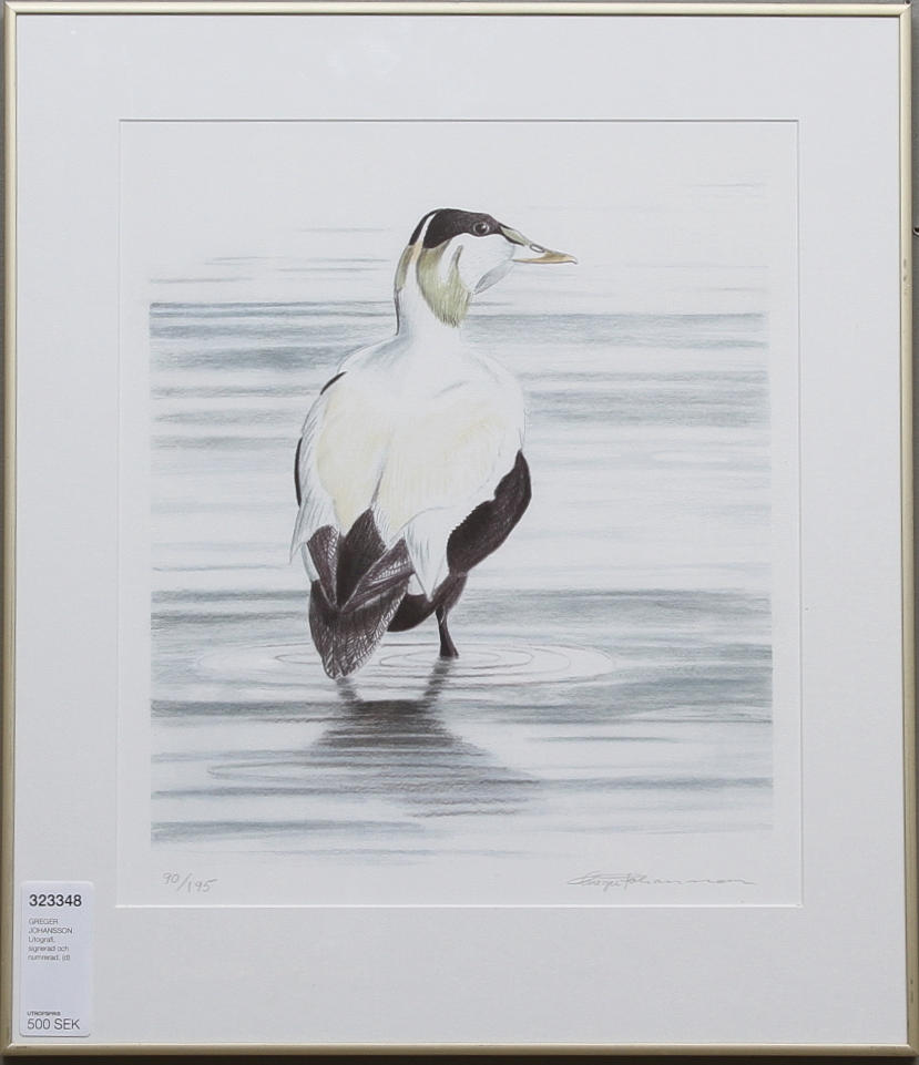 GREGER JOHANSSON. Litografi, signerad och numrerad.