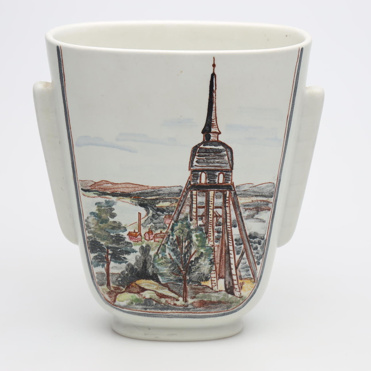 OSCAR DAHL. Eine Vase aus Steinzeug, „Jönköping“ Rörstrand.