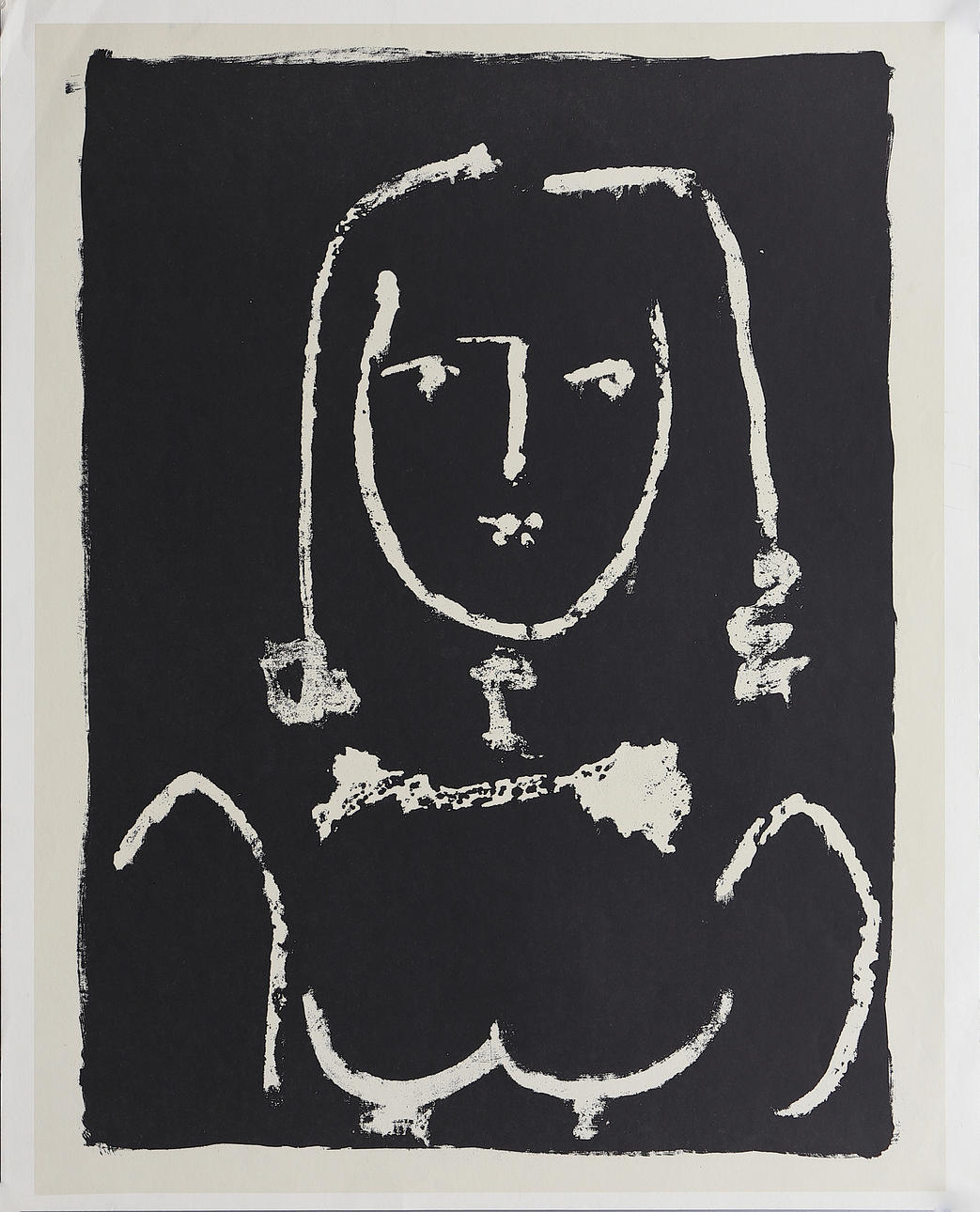 PABLO PICASSO. EFTER. „Hvid bryst på sort“.