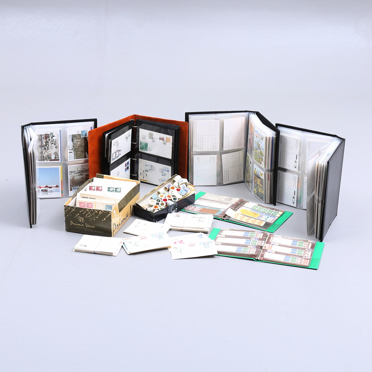 STAMPS, large lot. Rollers, booklets, PT cards FDC.