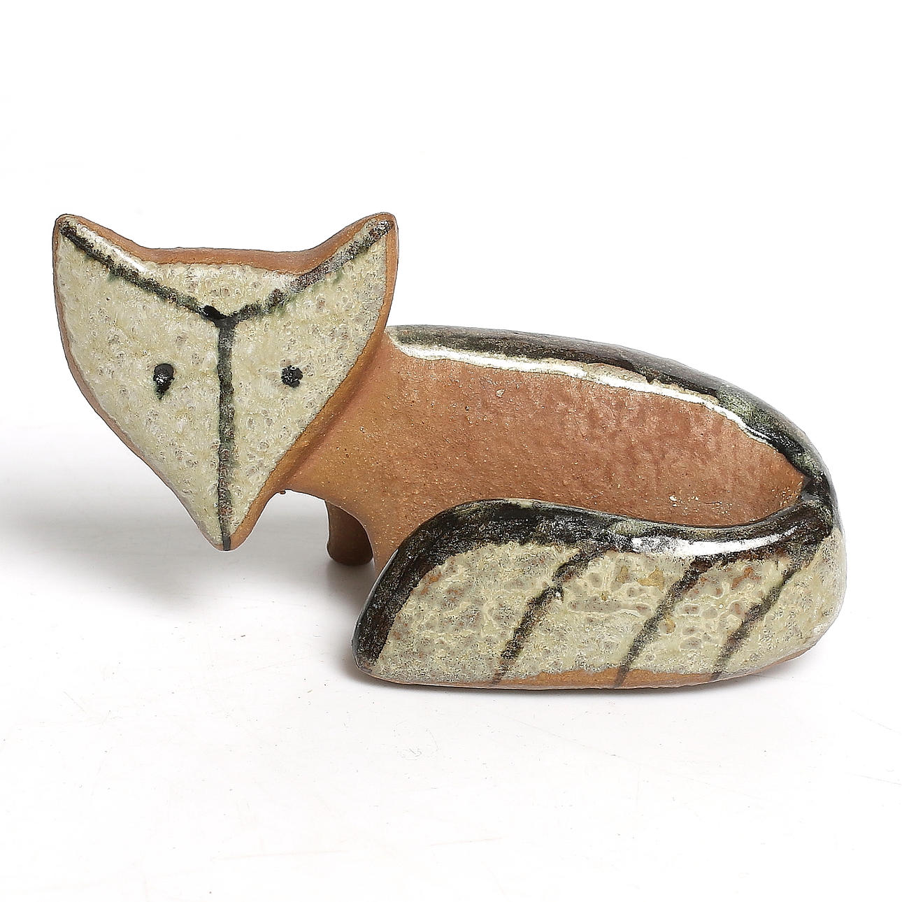 SKULPTUR, stengods, räv, Lisa Larson, Gustavsberg. 1900-tal.