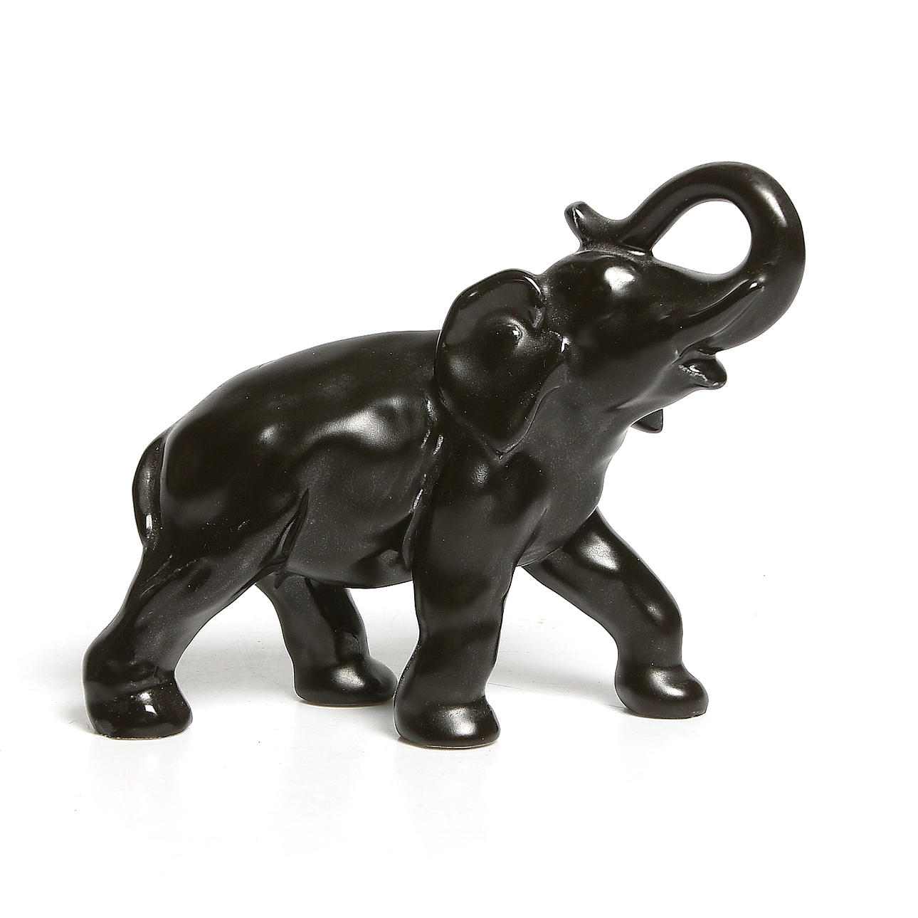 FIGURIN, keramik, elefant, Ruben Wallström, Gefle Porslinsfabrik. 1900-talets första hälft.