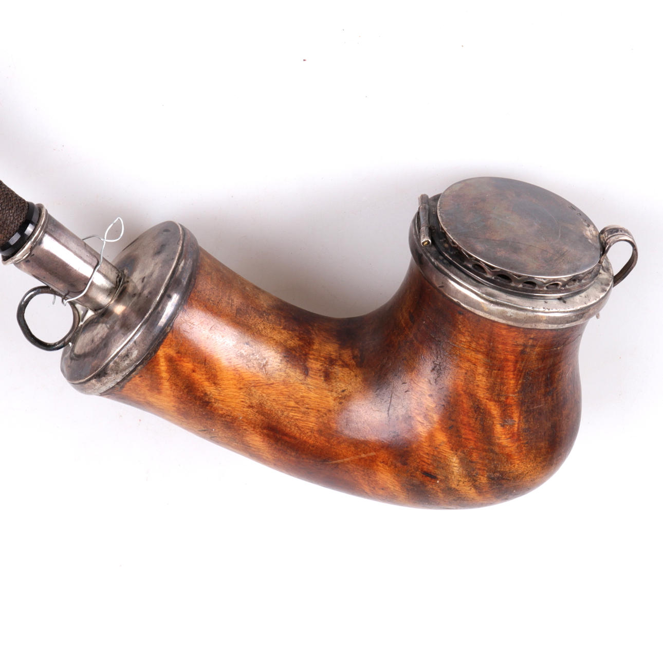 LÅNGPIPA, silverinfattad, 1861.