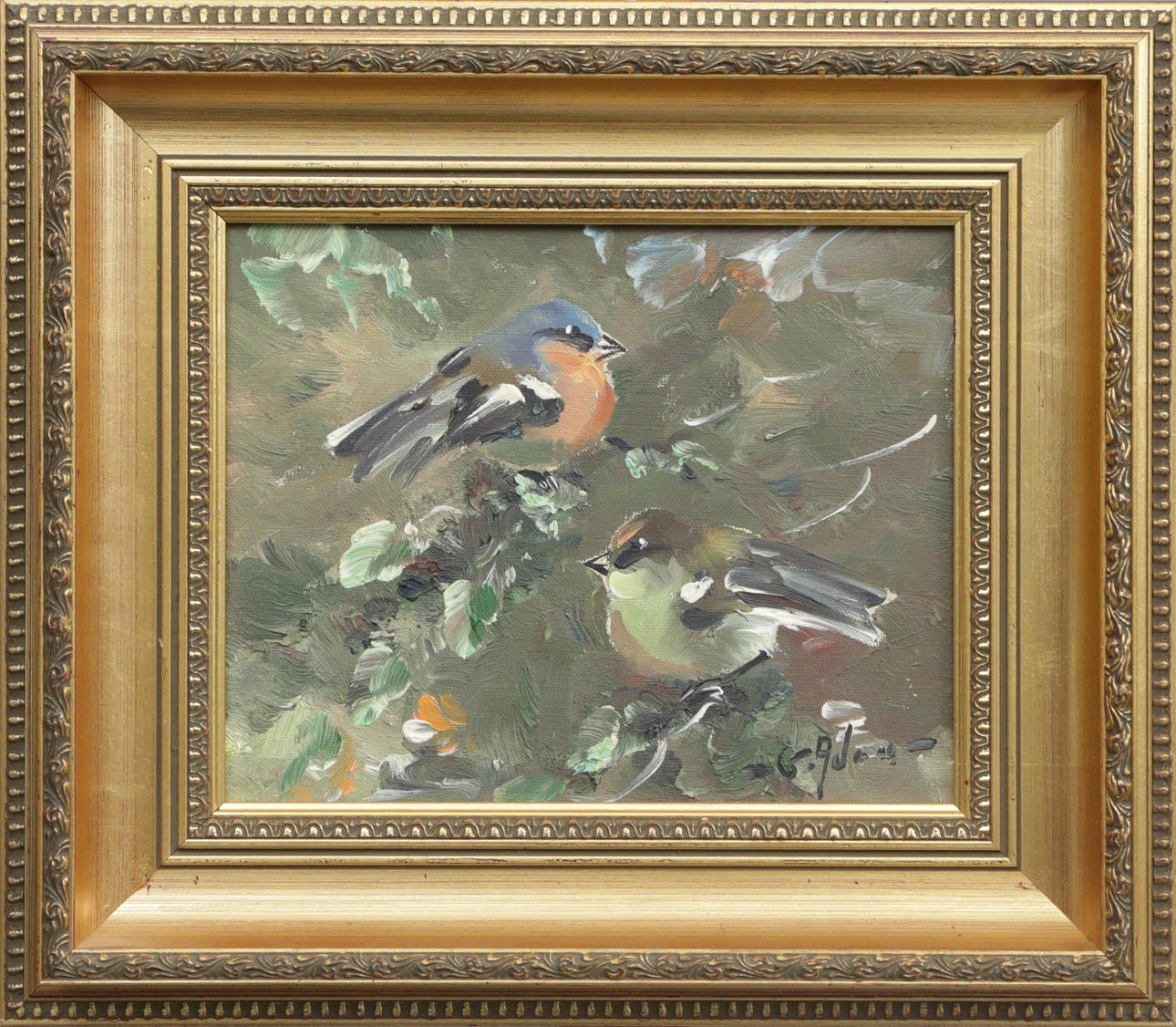 GUSTAV ADON. OIL, on canvas, signed.