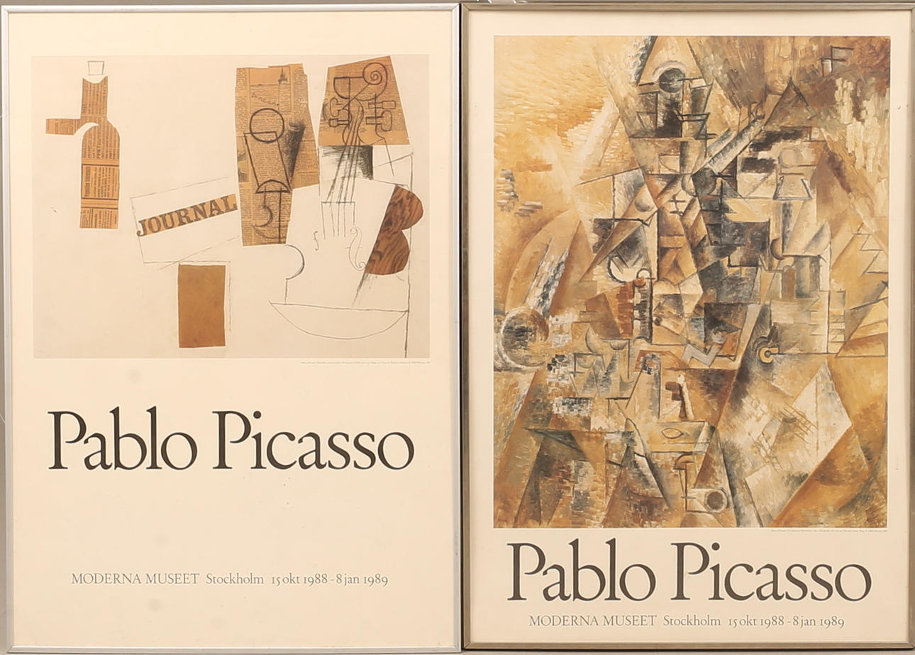 PABLO PICASSO. NACH. Ausstellungsplakate, 2 Stück.