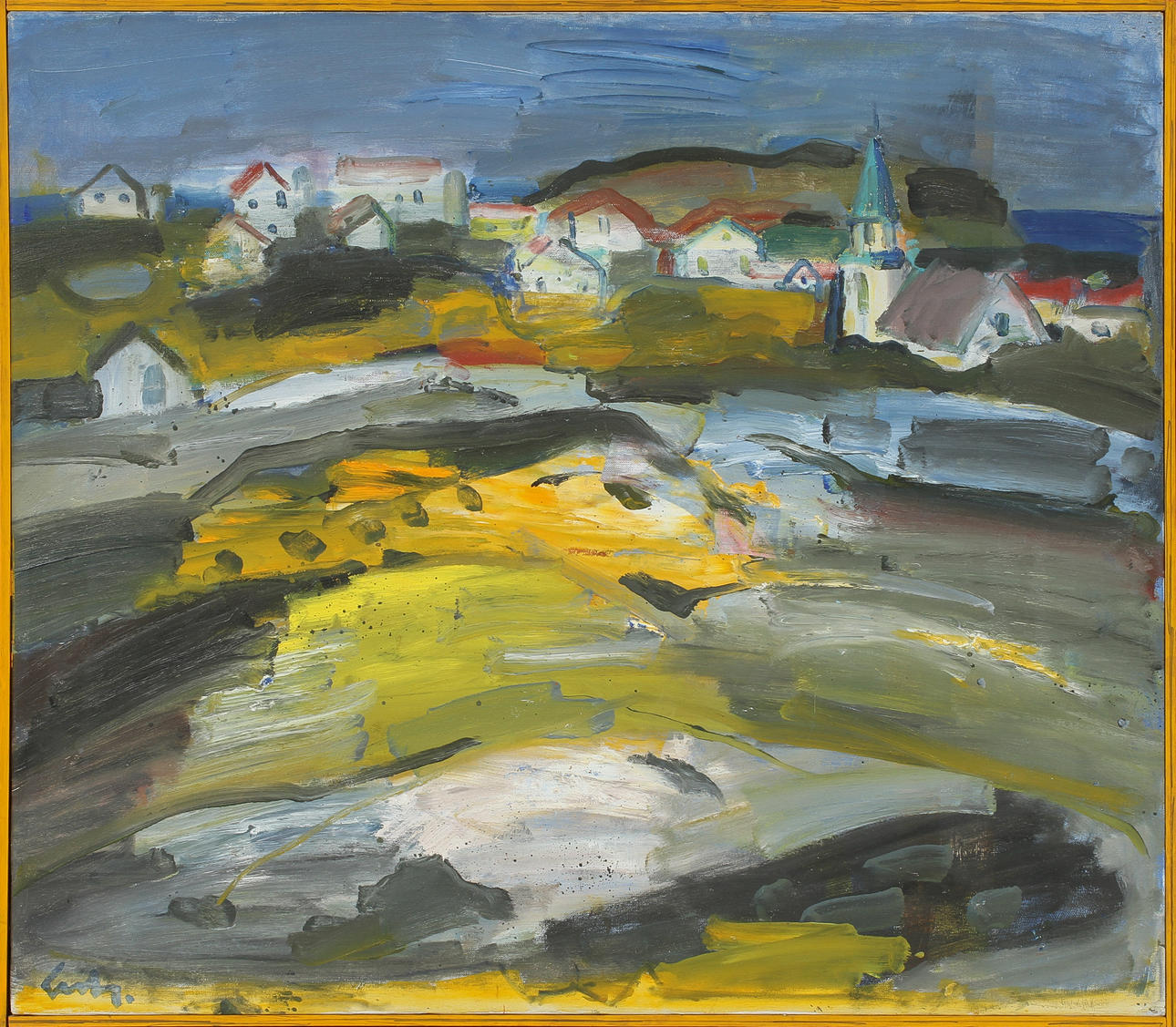 GERHARD LUNDBERG. "Käringön", olja på duk, signerad.