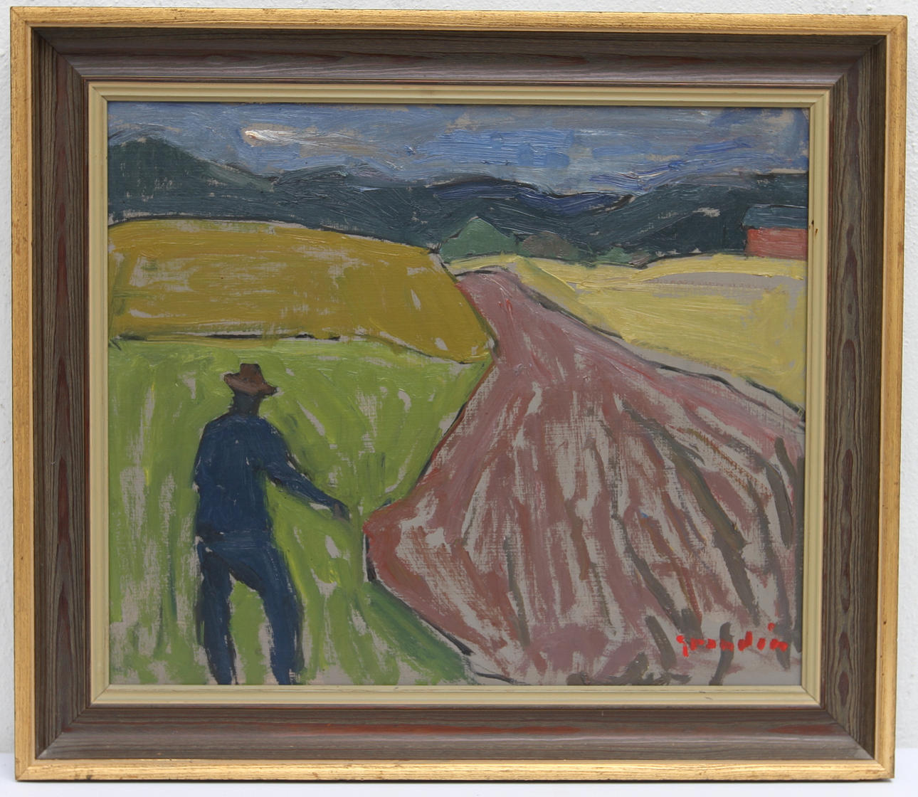 SVÄN GRANDIN. Olja på pannå. Signerad.