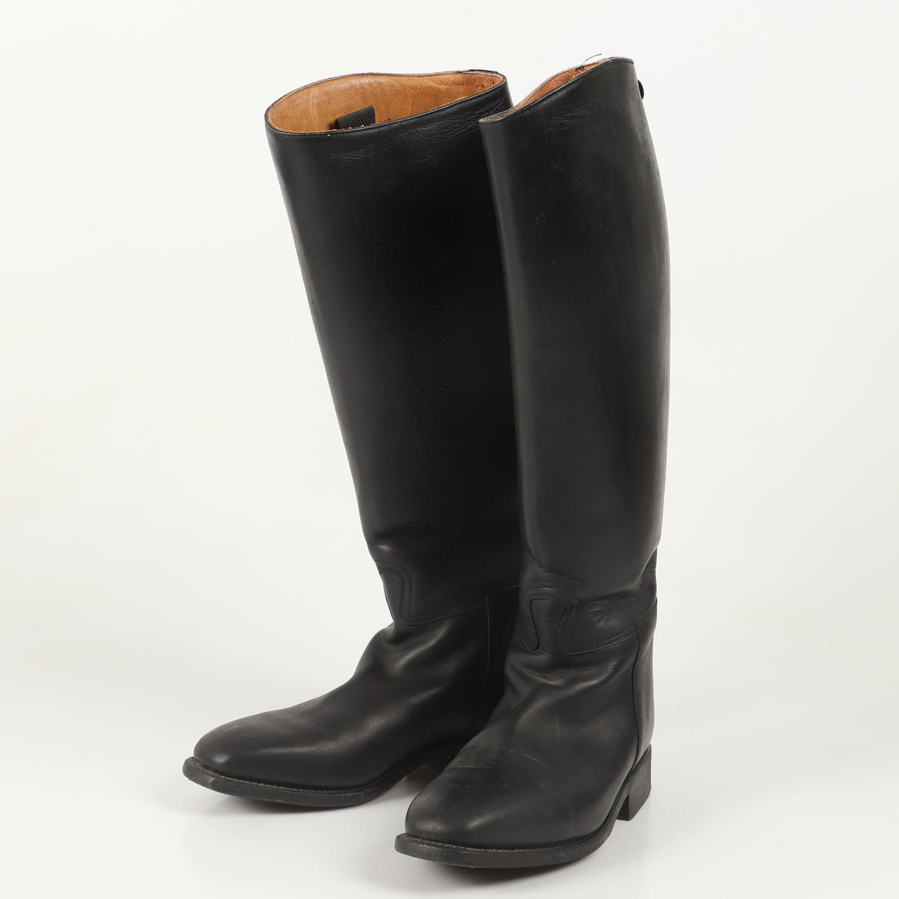 Riding boots, black leather, Cavallo, 2000s.