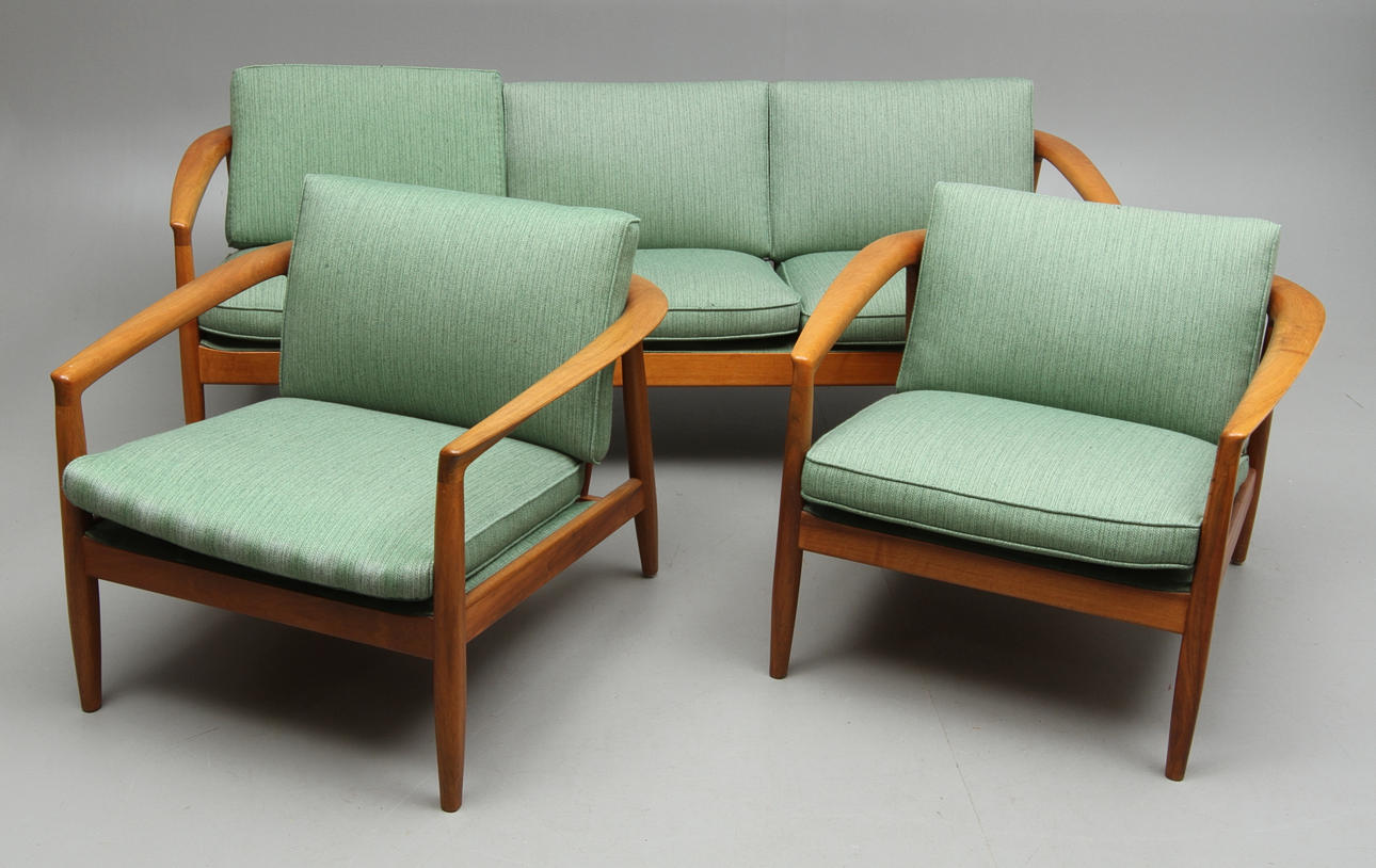 SOFFA och FÅTÖLJER, ett par, Folke Ohlsson för Bodafors, 1900-talets andra hälft.