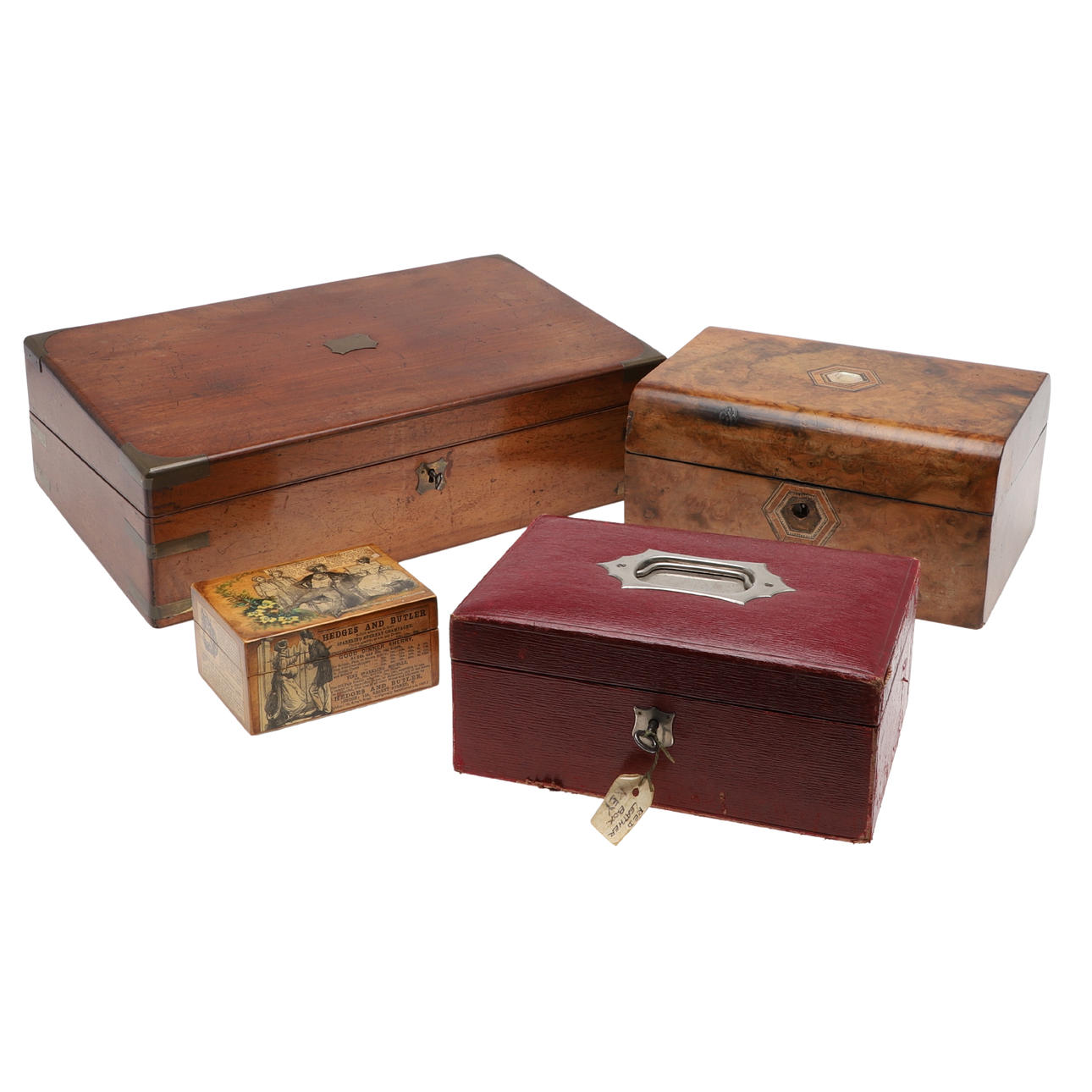 A GROUP OF NINETEENTH CENTURY BOXES.