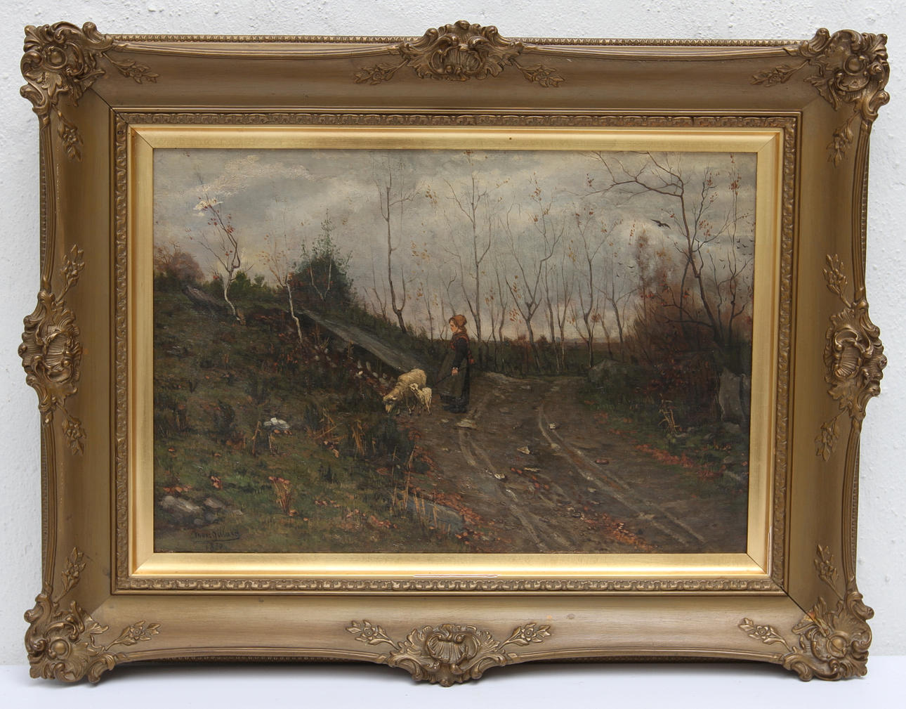 MAX GILLARD. Olja på duk. Signerad och daterad 1870.