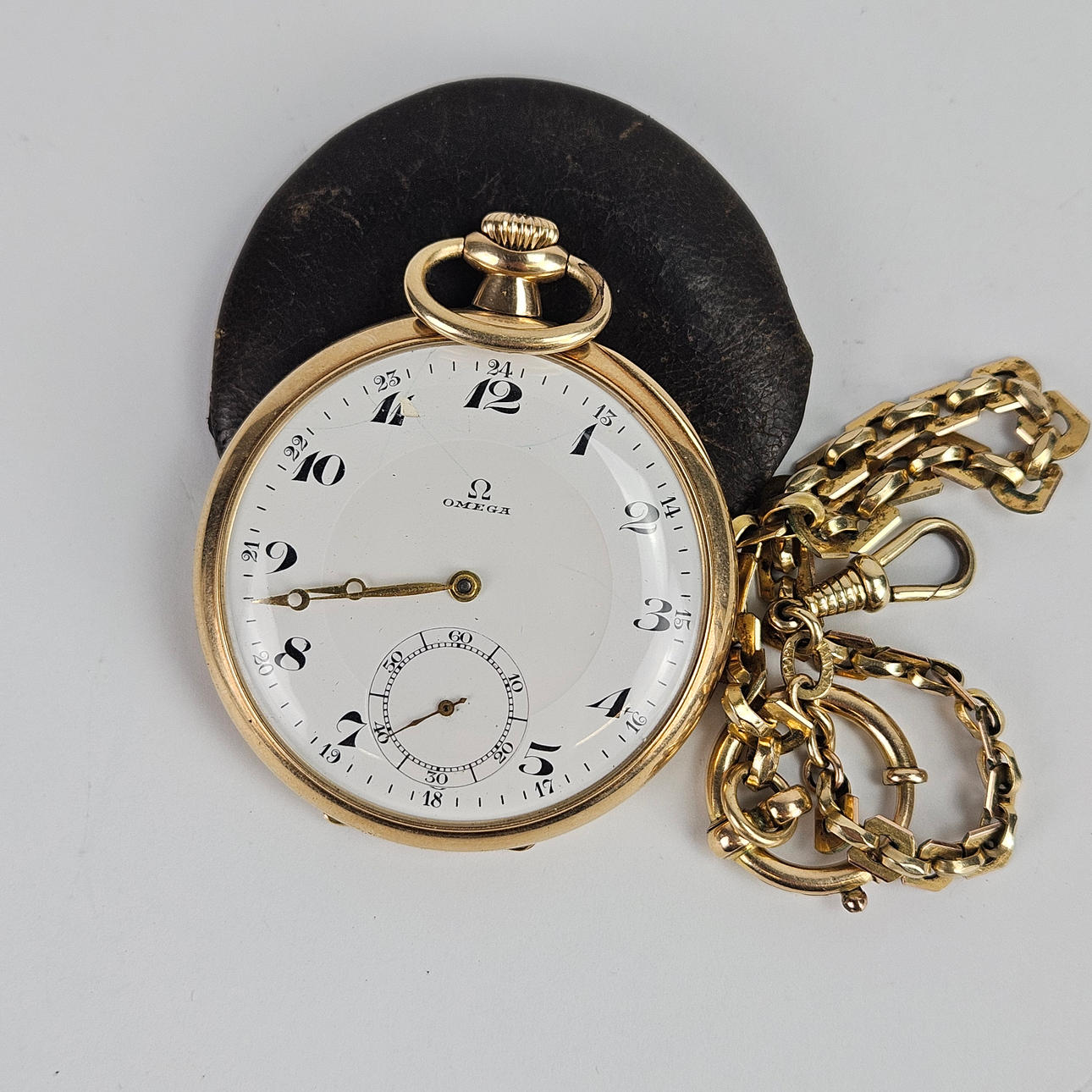 TASCHENUHR, Omega, 14K Gold.