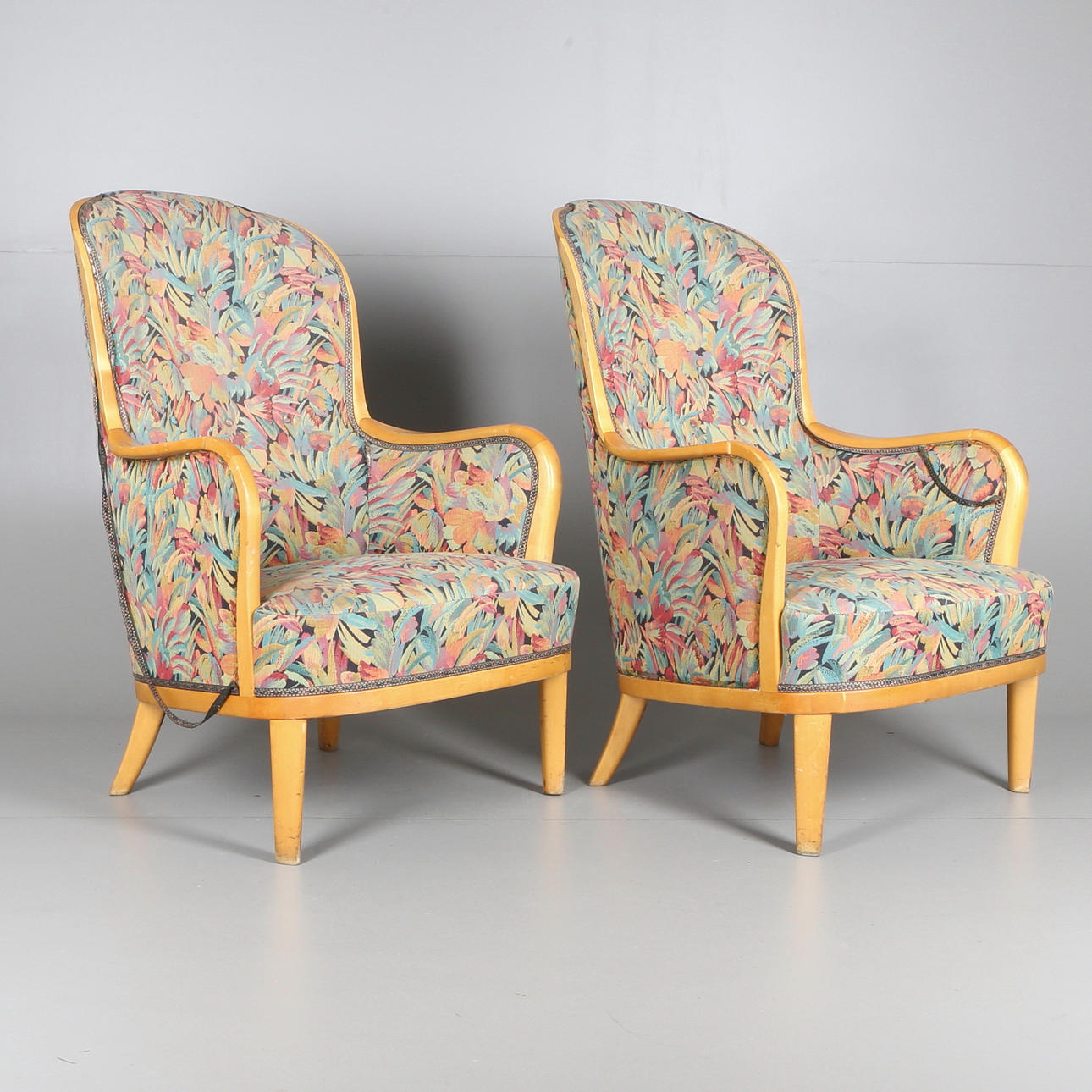 FÅTÖLJER, ett par, "Advokaten", Carl Malmsten, 1900-talets mitt.