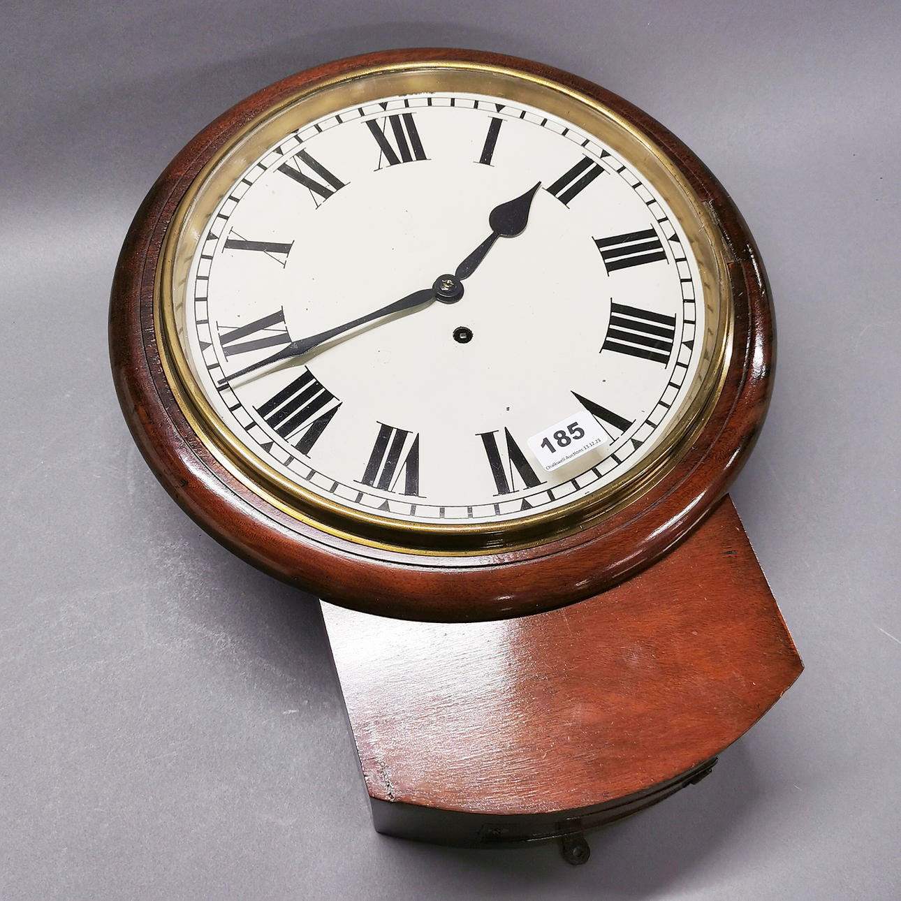 19TH CENTURY FUSEE WALL CLOCK.