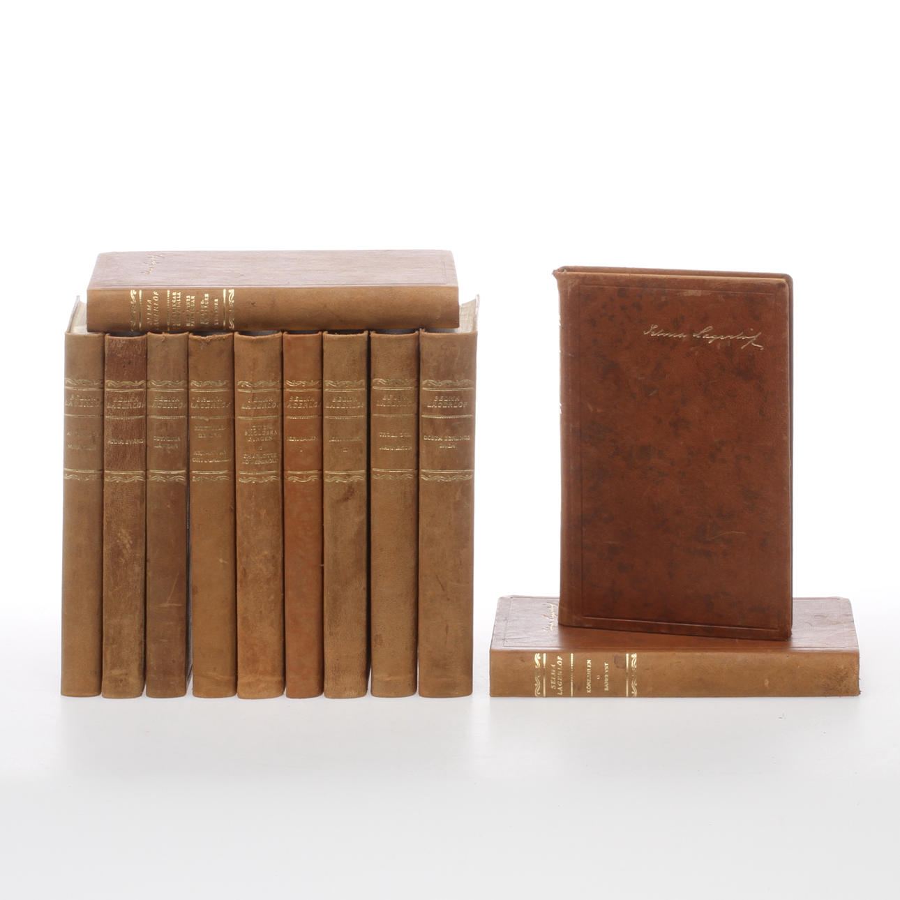 BÖCKER, 12 st, skinnband, Selma Lagerlöf, 1940-tal.