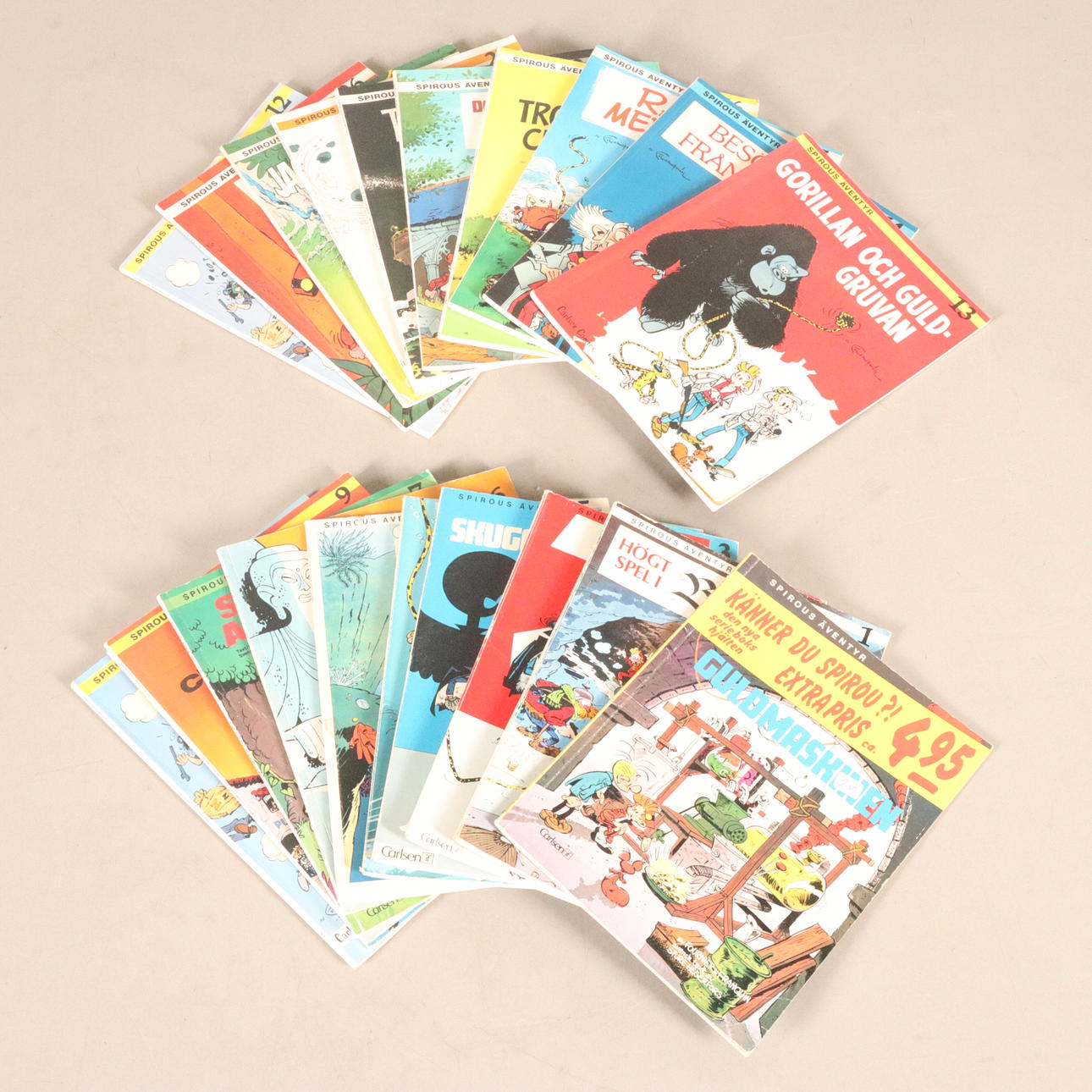 SERIEMAGASIN 21 stycken Spirous Äventyr.