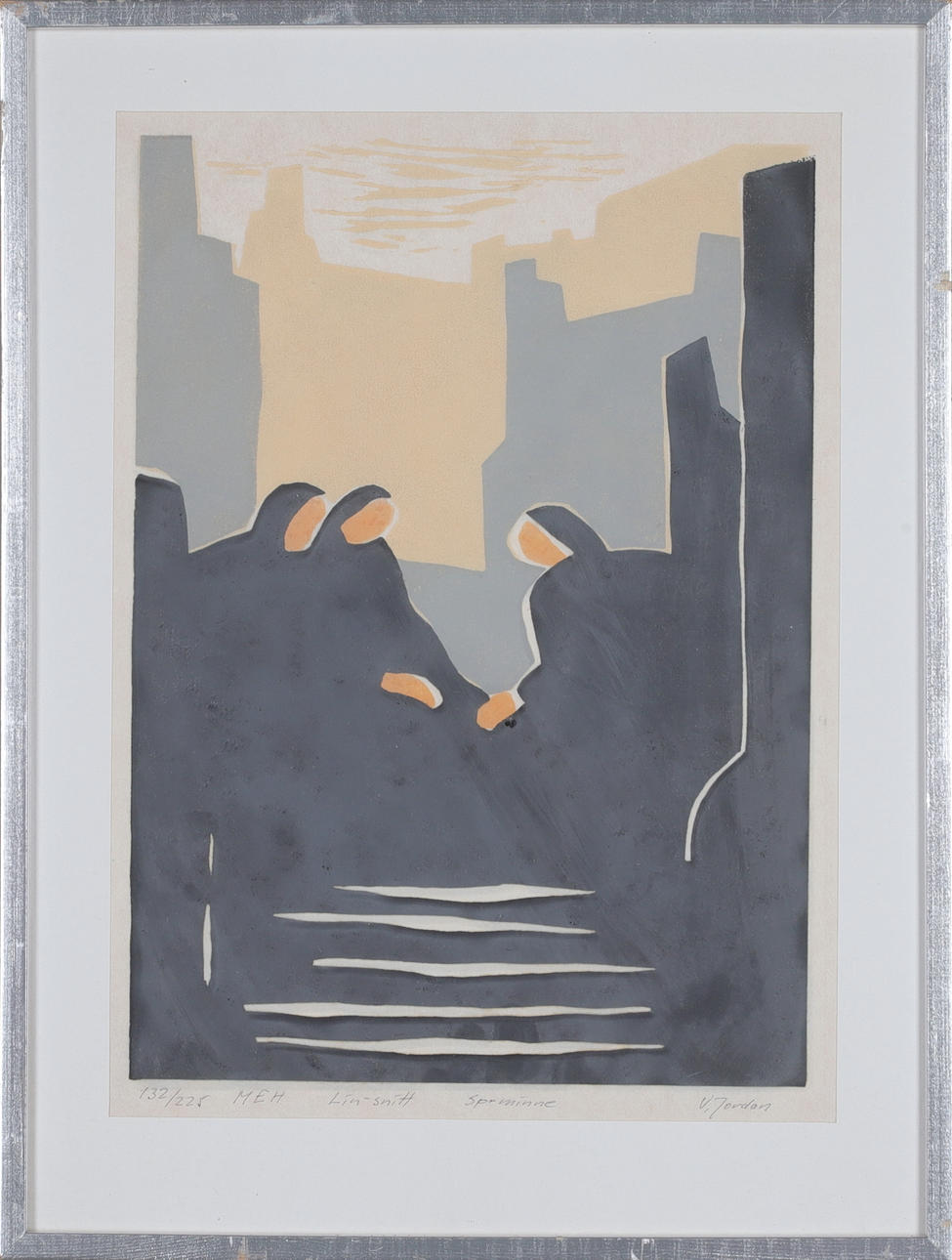 VALDEMAR JANSSON. Linsnitt, 3 st, numrerade och signerade.